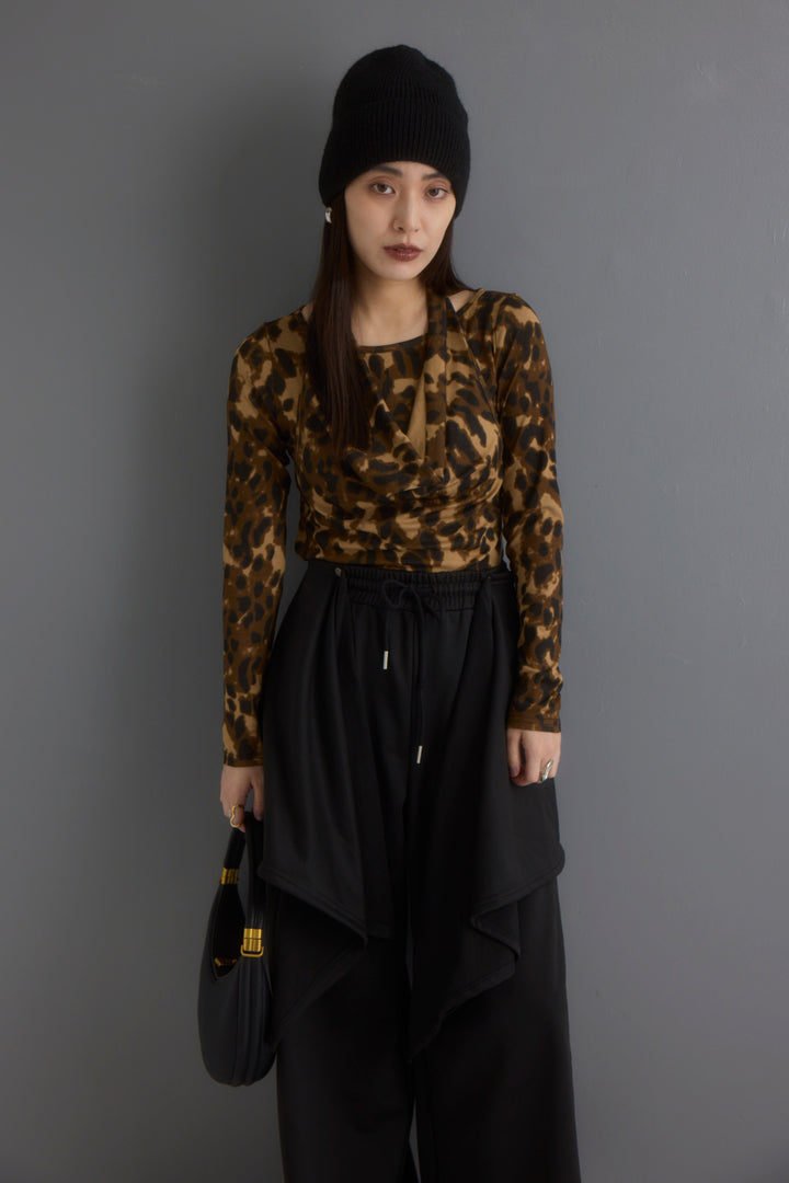 [予約]ドレープホルターネックカットソー