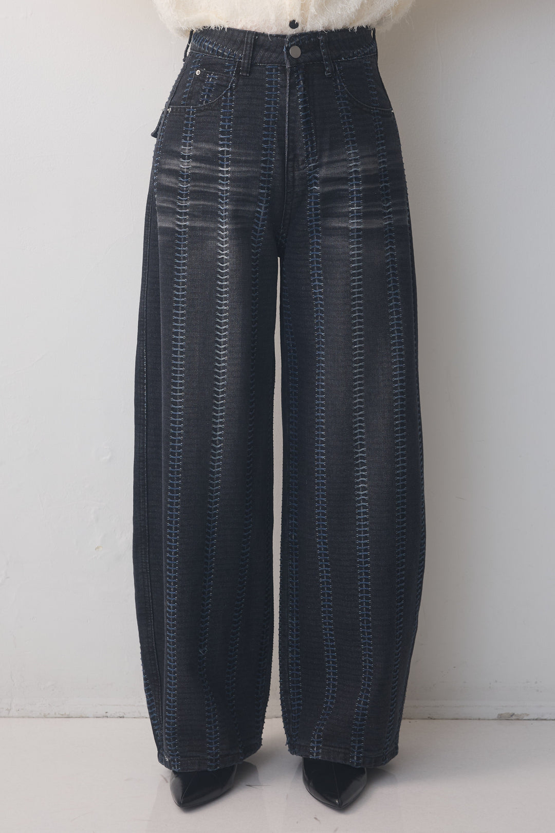 [予約]ラダーステッチデニムパンツ