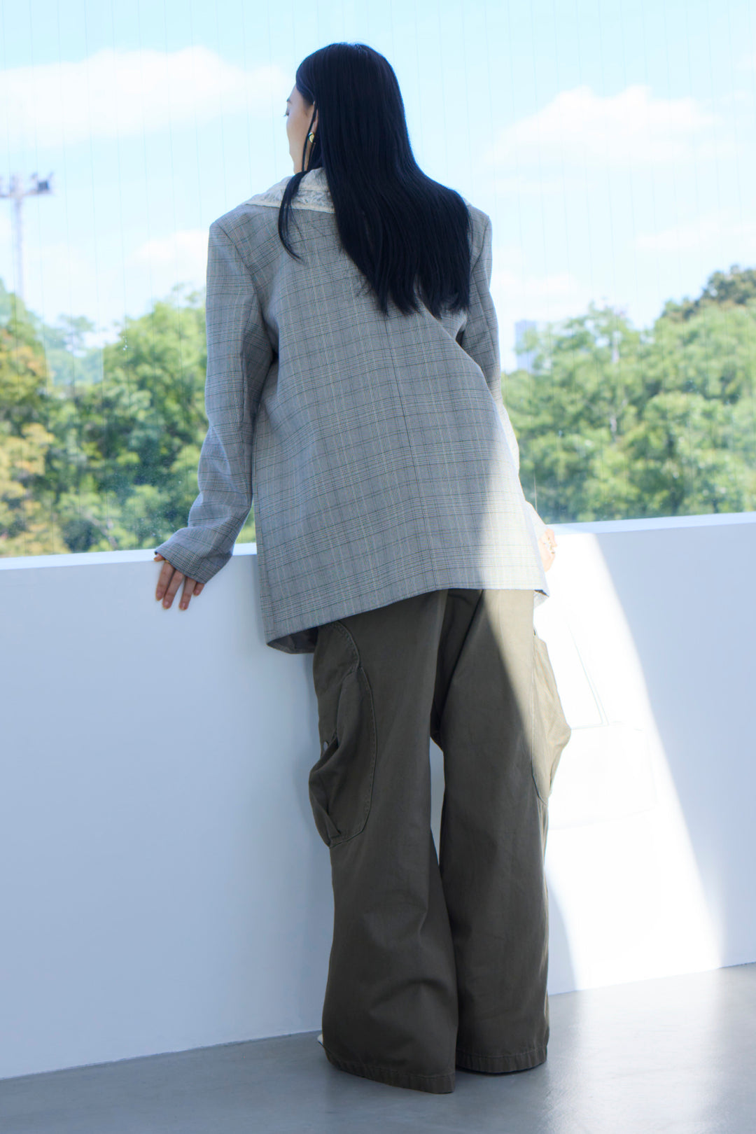 [予約]グレンチェックオーバーサイズジャケット