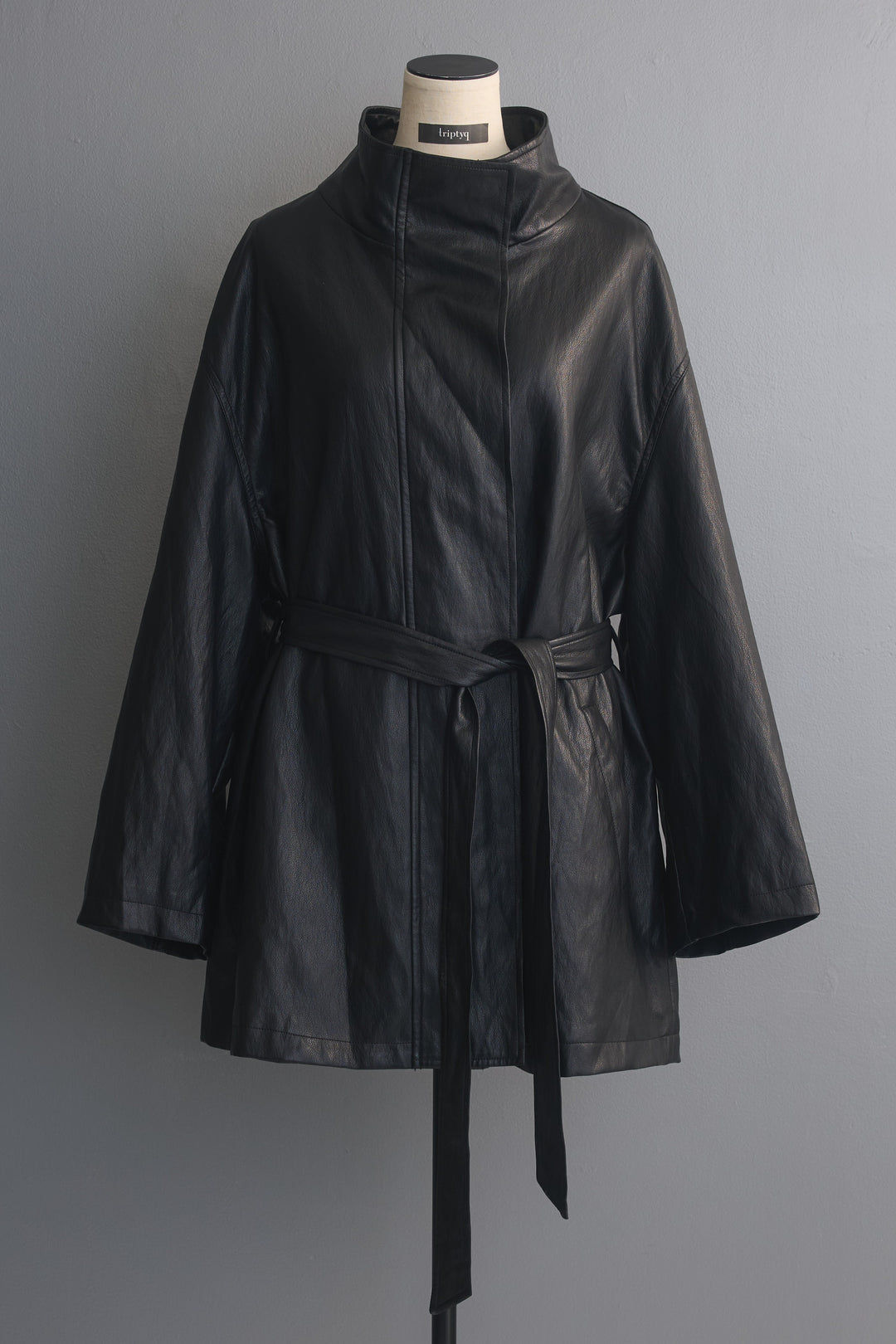[予約]ソフトタッチシンセティックレザーハーフコート