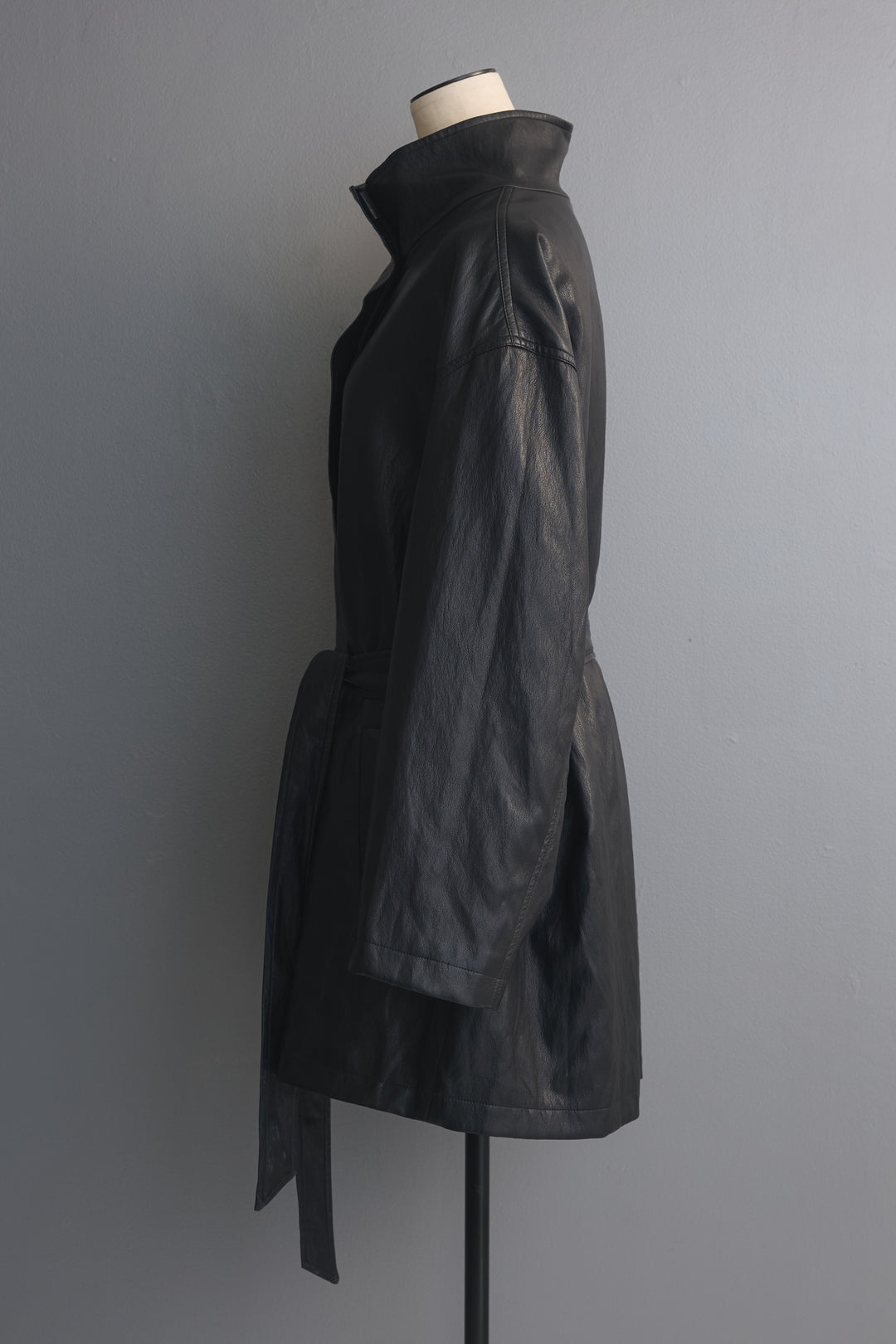 [予約]ソフトタッチシンセティックレザーハーフコート