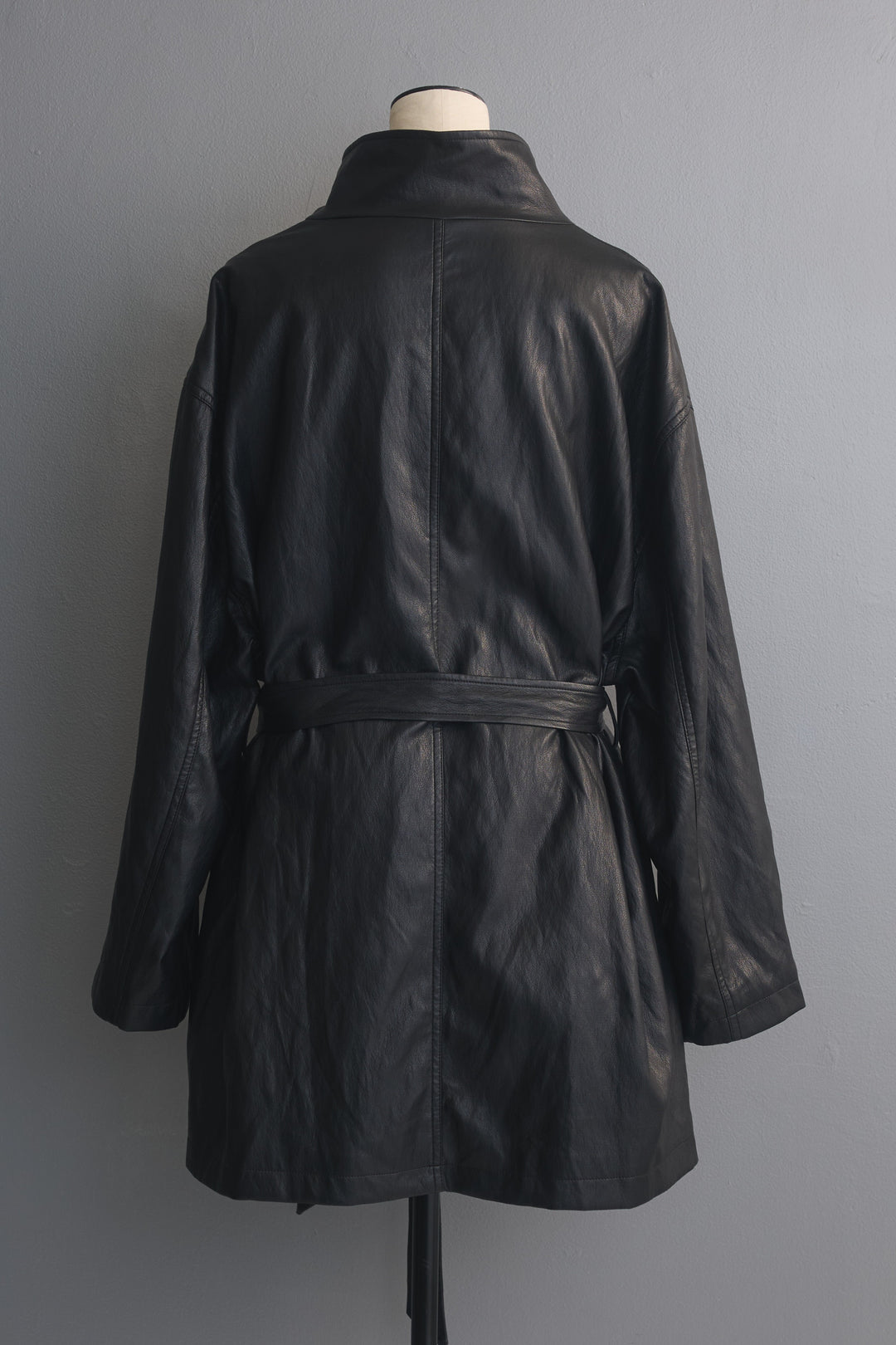 [予約]ソフトタッチシンセティックレザーハーフコート