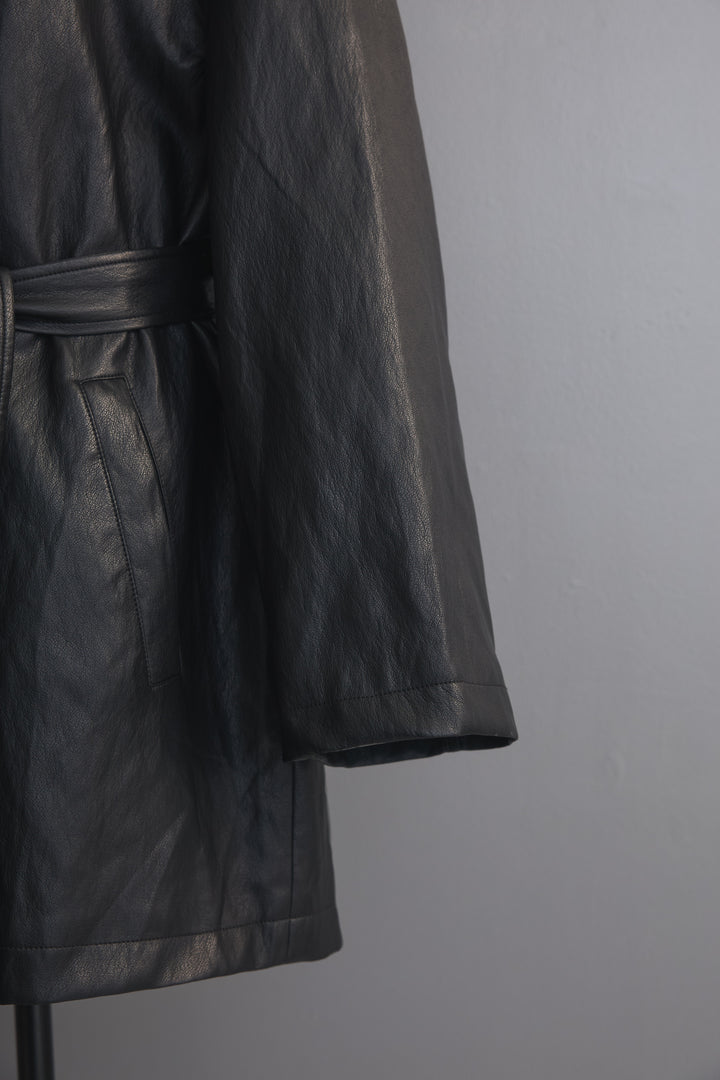 [予約]ソフトタッチシンセティックレザーハーフコート