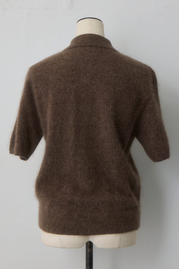 [予約]ウールカシミヤポロニットプルオーバー