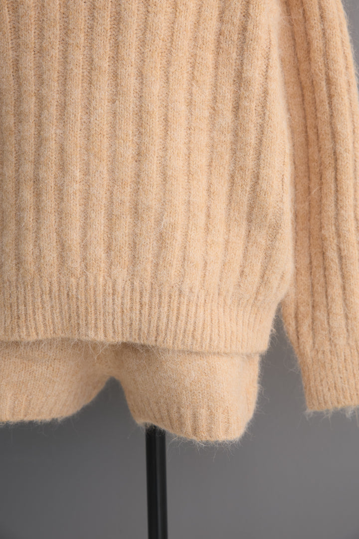 [予約]スキッパーリブニットセットアップ