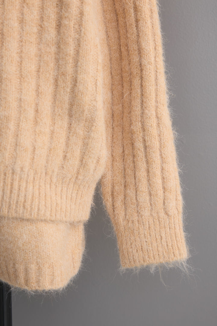 [予約]スキッパーリブニットセットアップ