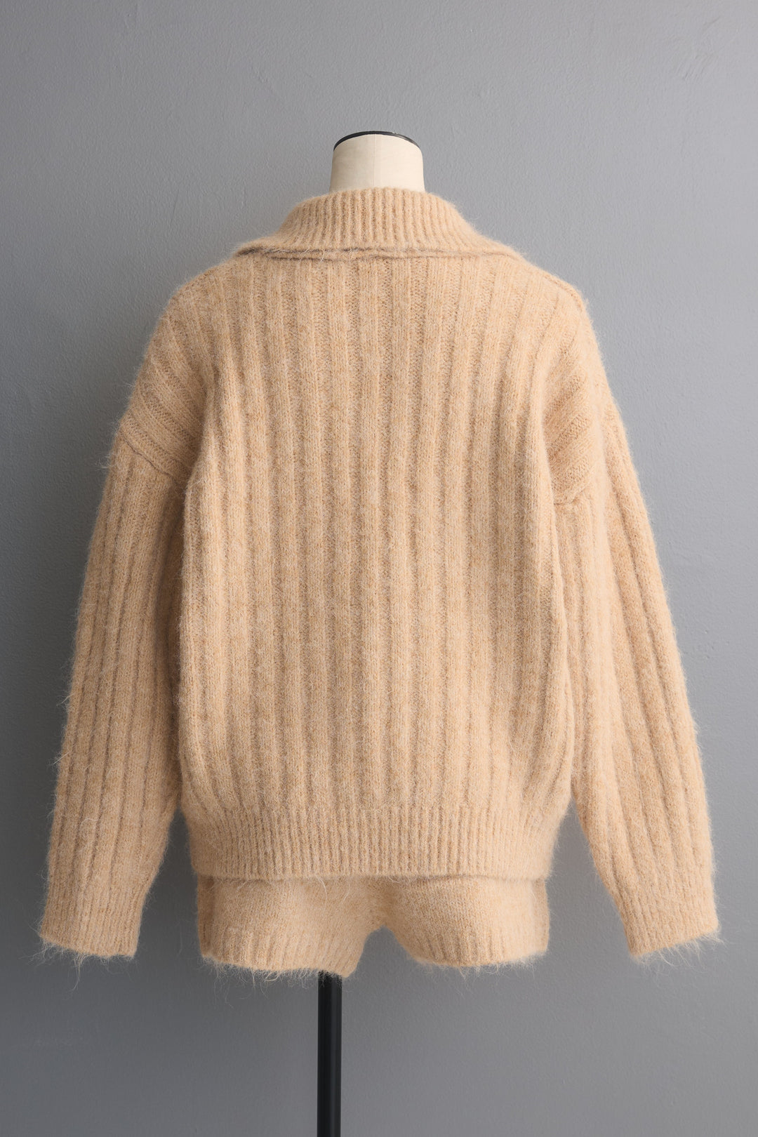 [予約]スキッパーリブニットセットアップ